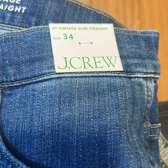 J crew 9" vintage slim-straight jean in color Wakeman wash brand new size 34 - Picture 10 of 14